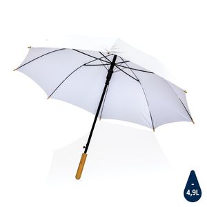 Parapluie rPTET bambou | Parapluie personnalisé White