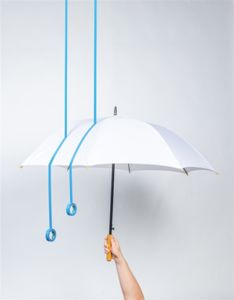 Parapluie rPTET bambou | Parapluie personnalisé White 5