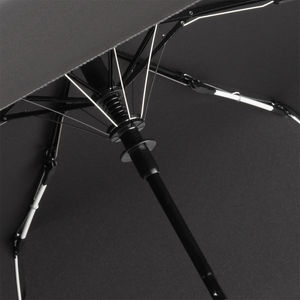 Parapluie poche rPET | Parapluie de poche personnalisé Noir Blanc 1
