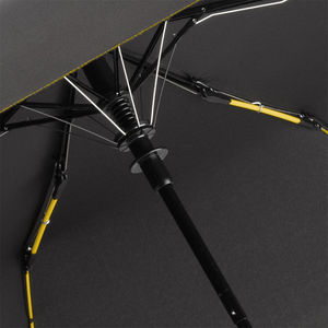 Parapluie poche rPET | Parapluie de poche personnalisé Noir Jaune 1
