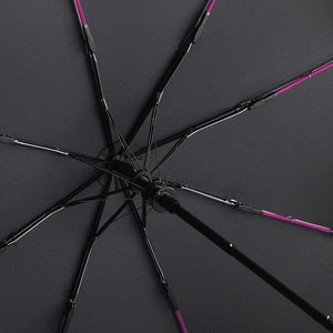 Parapluie poche rPET | Parapluie de poche personnalisé Noir Magenta 2