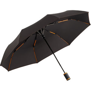 Parapluie poche rPET | Parapluie de poche personnalisé Noir Orange 2