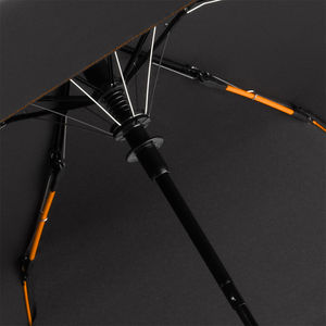 Parapluie poche rPET | Parapluie de poche personnalisé Noir Orange 3