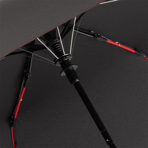 Parapluie poche rPET | Parapluie de poche personnalisé Noir Rouge 1