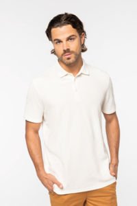 Polo maille gaufrée H | Polo personnalisé Ivory