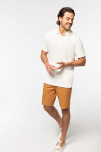 Polo maille gaufrée H | Polo personnalisé Ivory 6