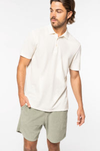 Polo maille gaufrée H | Polo personnalisé Ivory 8