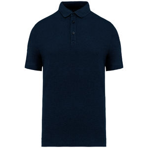 Polo maille gaufrée H | Polo personnalisé Navy Blue 2