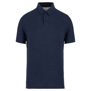 Polo recyclé H | Polo publicitaire Recycled navy heather 1