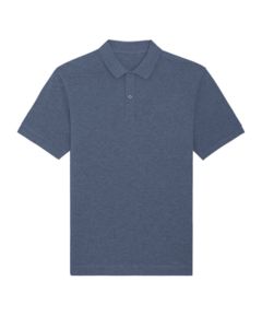 Polo recyclé unisexe | Polo publicitaire Dark Heather Blue