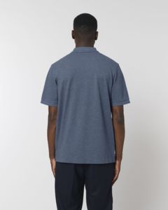 Polo recyclé unisexe | Polo publicitaire Dark Heather Blue 11