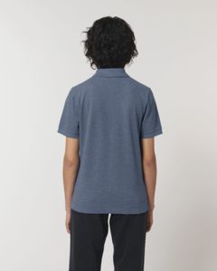 Polo recyclé unisexe | Polo publicitaire Dark Heather Blue 12