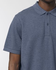 Polo recyclé unisexe | Polo publicitaire Dark Heather Blue 2