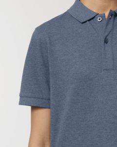 Polo recyclé unisexe | Polo publicitaire Dark Heather Blue 4