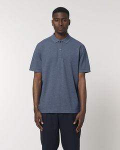 Polo recyclé unisexe | Polo publicitaire Dark Heather Blue 7