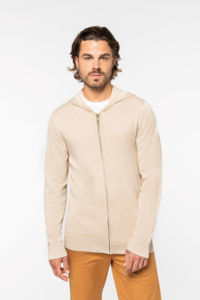 Pull capuche Lyocell H | Pull à capuche publicitaire Beige Sand Heather 1