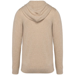 Pull capuche Lyocell H | Pull à capuche publicitaire Beige Sand Heather 3