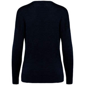 Pull V Lyocell F | Pull publicitaire Navy Blue 2