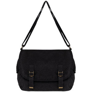 Sac besace coton bio | Sac besace publicitaire Washed Black