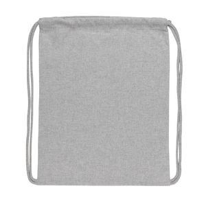 Sac corde coton recyclé | Sac à cordelettes personnalisé Grey 1