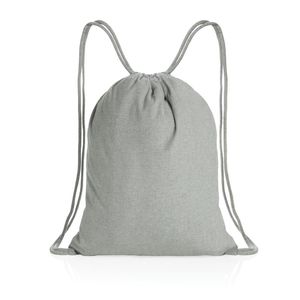 Sac corde coton recyclé | Sac à cordelettes personnalisé Grey 2