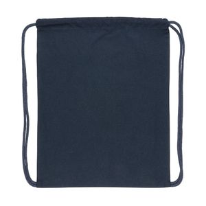 Sac corde coton recyclé | Sac à cordelettes personnalisé Navy 1