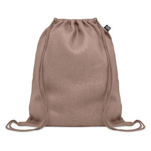 Sac à cordons chanvre | Sac à cordons personnalisé Brown 2