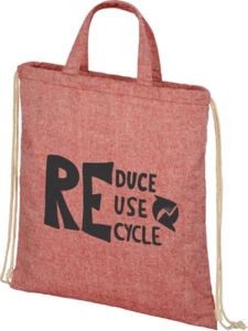 Sac à cordon recyclé | Sac à dos à cordon personnalisé Rouge 1