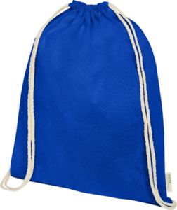 Sac cordon GOTS Orissa | Sac à dos avec cordon publicitaire Bleu royal