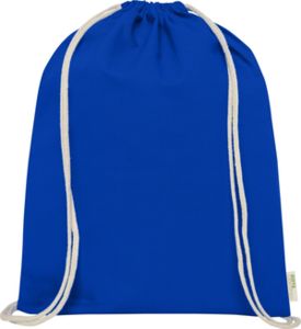Sac cordon GOTS Orissa | Sac à dos avec cordon publicitaire Bleu royal 1