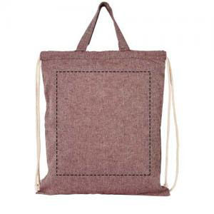 Sac cordon recyclé | Sac à dos à cordon publicitaire Rouge foncé Heather Maroon Marron chiné 1