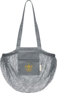 Sac coton maille bio | Sac shopping publicitaire Gris 2