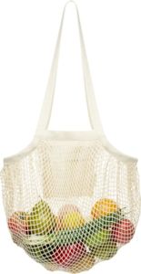 Sac coton maille bio | Sac shopping publicitaire Gris 4