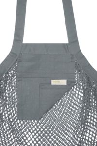 Sac coton maille bio | Sac shopping publicitaire Gris 5