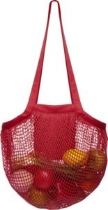 Sac coton maille bio | Sac shopping publicitaire Rouge 4