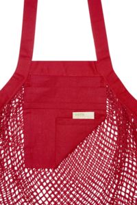 Sac coton maille bio | Sac shopping publicitaire Rouge 5