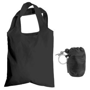 Sac pliable en rPET | Sac shopping publicitaire Noir