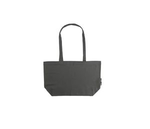 Sac soufflet coton bio | Sac de shopping publicitaire Charcoal