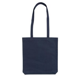 Sac shopping coton recyclé | Sac de shopping publicitaire Bleu Marin 1