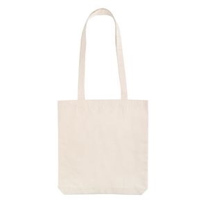 Sac shopping coton recyclé | Sac de shopping publicitaire Ecru 1