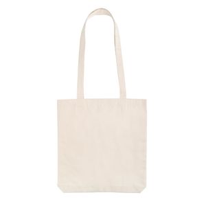 Sac shopping coton recyclé | Sac de shopping publicitaire Ecru 1