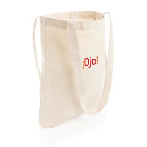 Sac shopping coton recyclé | Sac de shopping publicitaire Ecru 3