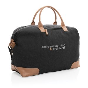 Sac voyage toile recyclé | Sac de voyage publicitaire Noir Black 7