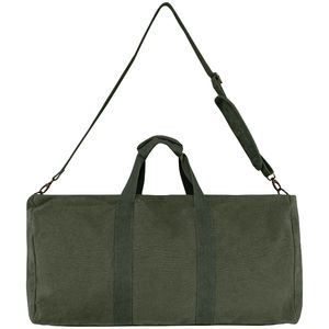 Sac voyage vintage | Sac de voyage publicitaire Washed Organic Khaki 1