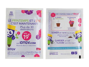 Sachet 82x110 mm | Sachet graines publicitaire 22