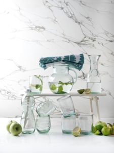 Set en verre recyclé Brisa | Set de 3 pièces publicitaire TR CLEAR 5