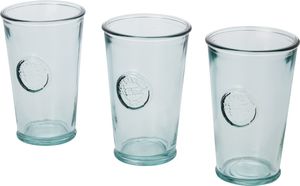 Set 3 verres recyclés | Set de 3 verres recyclés personnalisés Translucide