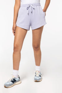 Short coton bio Terry F | Short publicitaire Washed Ivory 7
