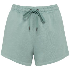 Short coton bio Terry F | Short publicitaire Washed Jade Green 2