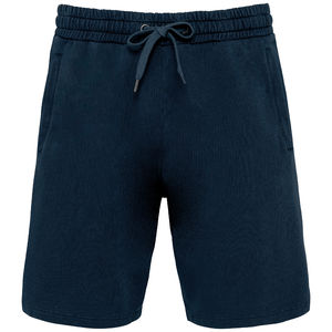 Short coton bio Terry H | Short publicitaire Washed navy blue 2